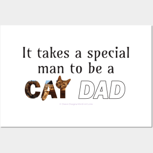 It takes a special man to be a cat dad - Bengal cat oil painting word art Posters and Art